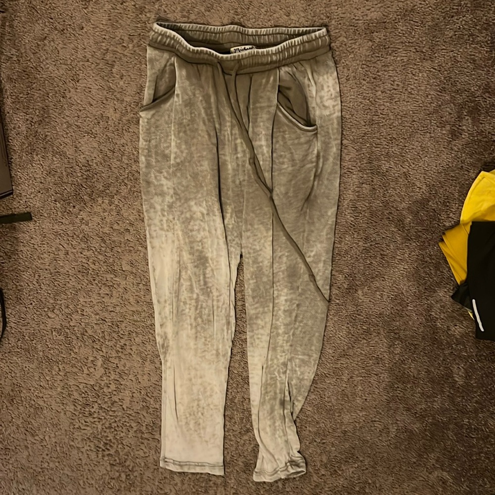 MICHAEL STARS Cropped Burnout Jogger Pants